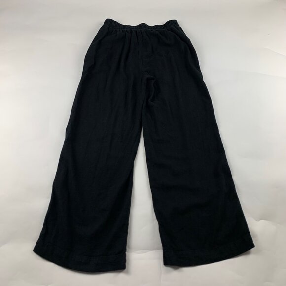 Briggs Black Linen Blend Wide Leg Pull On Lounge Pant M - Picture 6 of 7
